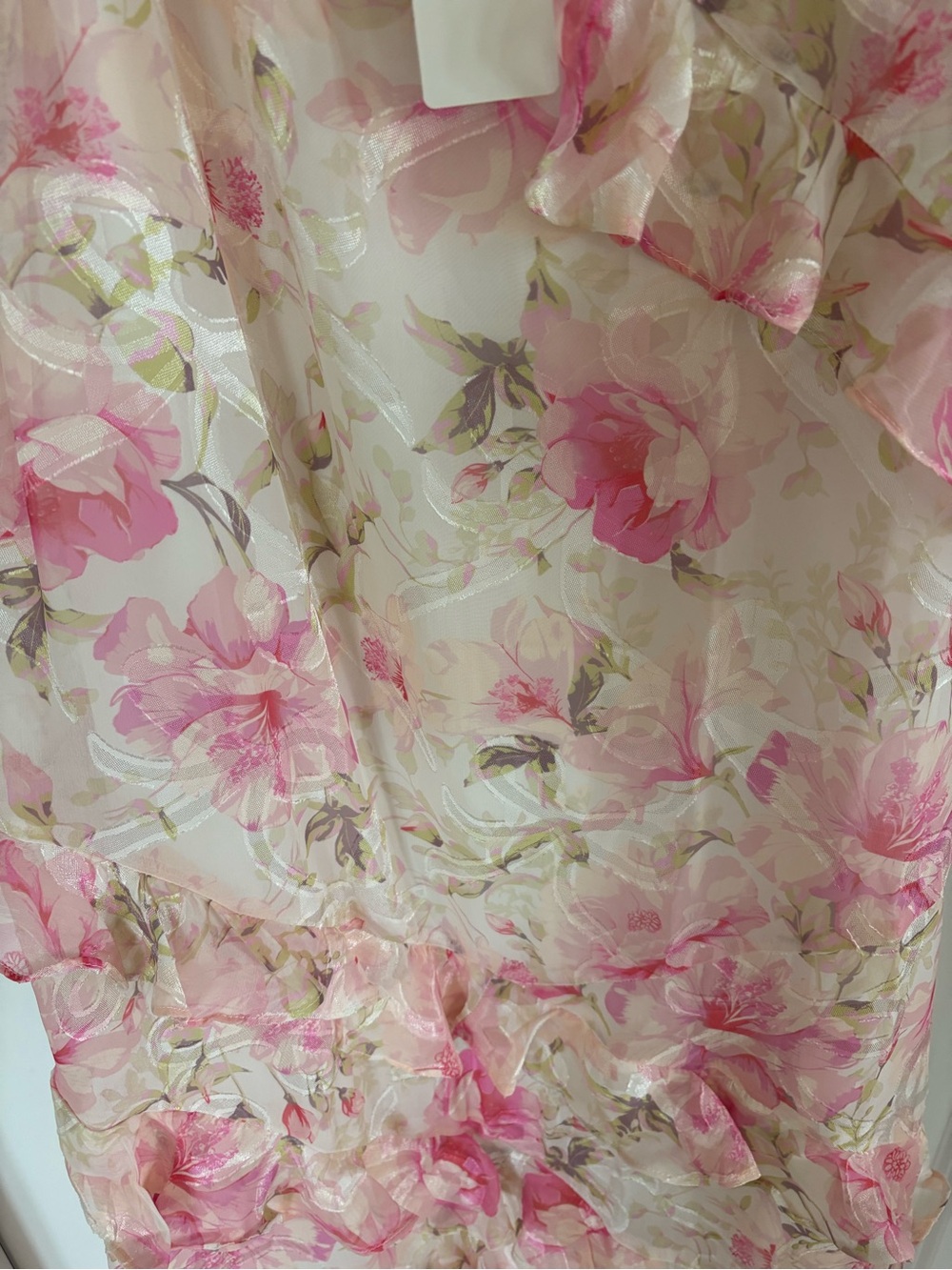 NWT Altar’d State Floral Pink Ruffle Maxi Dress 2X - Picture 3 of 6